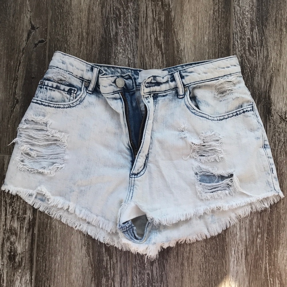 Garage acid wash shorts